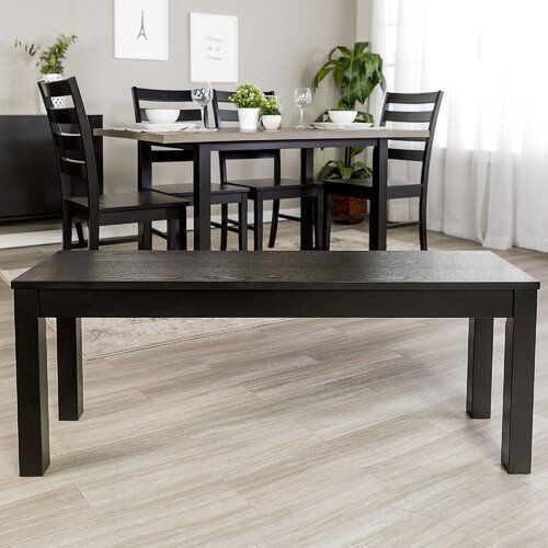 Chetna Simple Wood Dining Bench 3D model_7