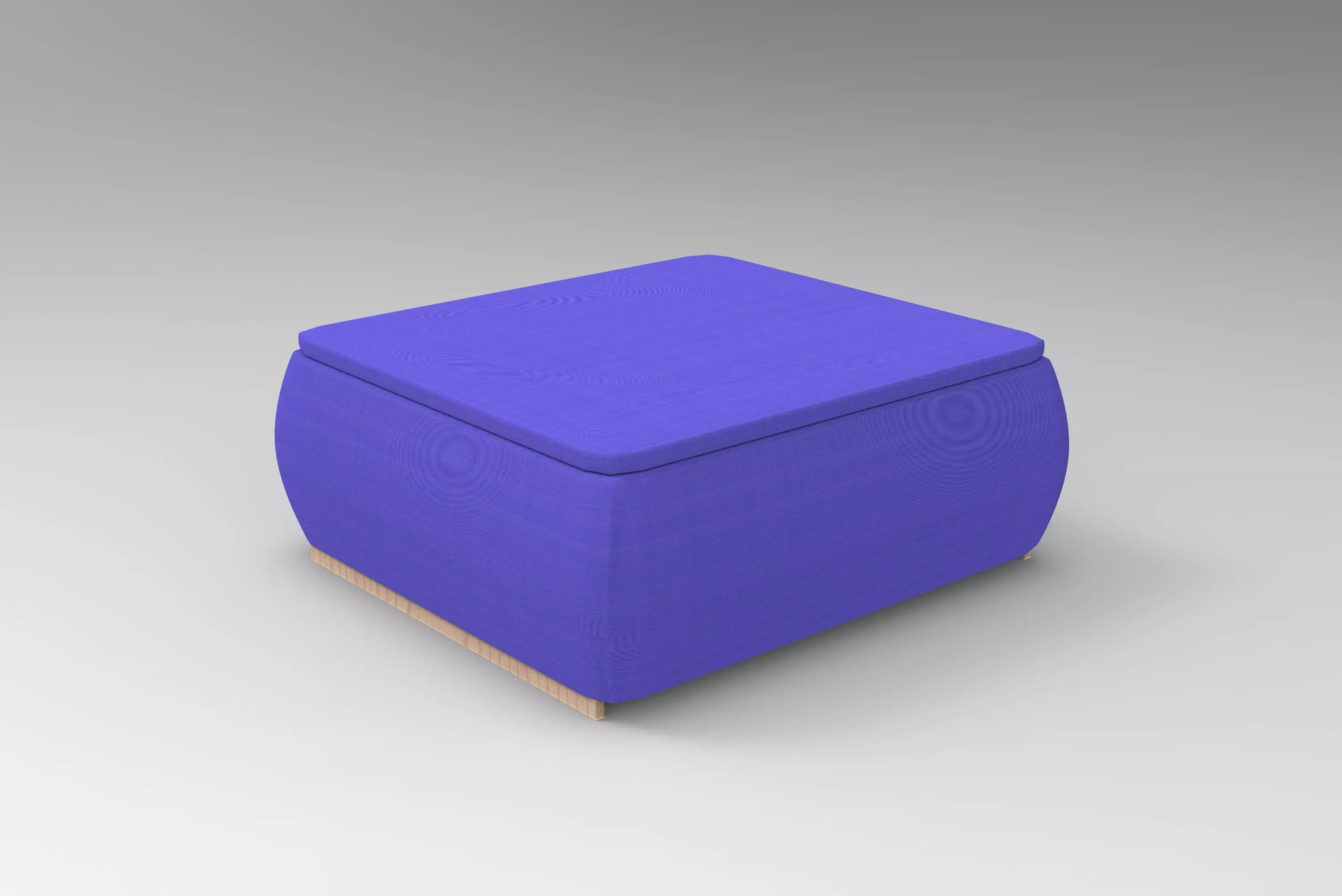 Lan Small Module Pouf Low-poly 3D model_0
