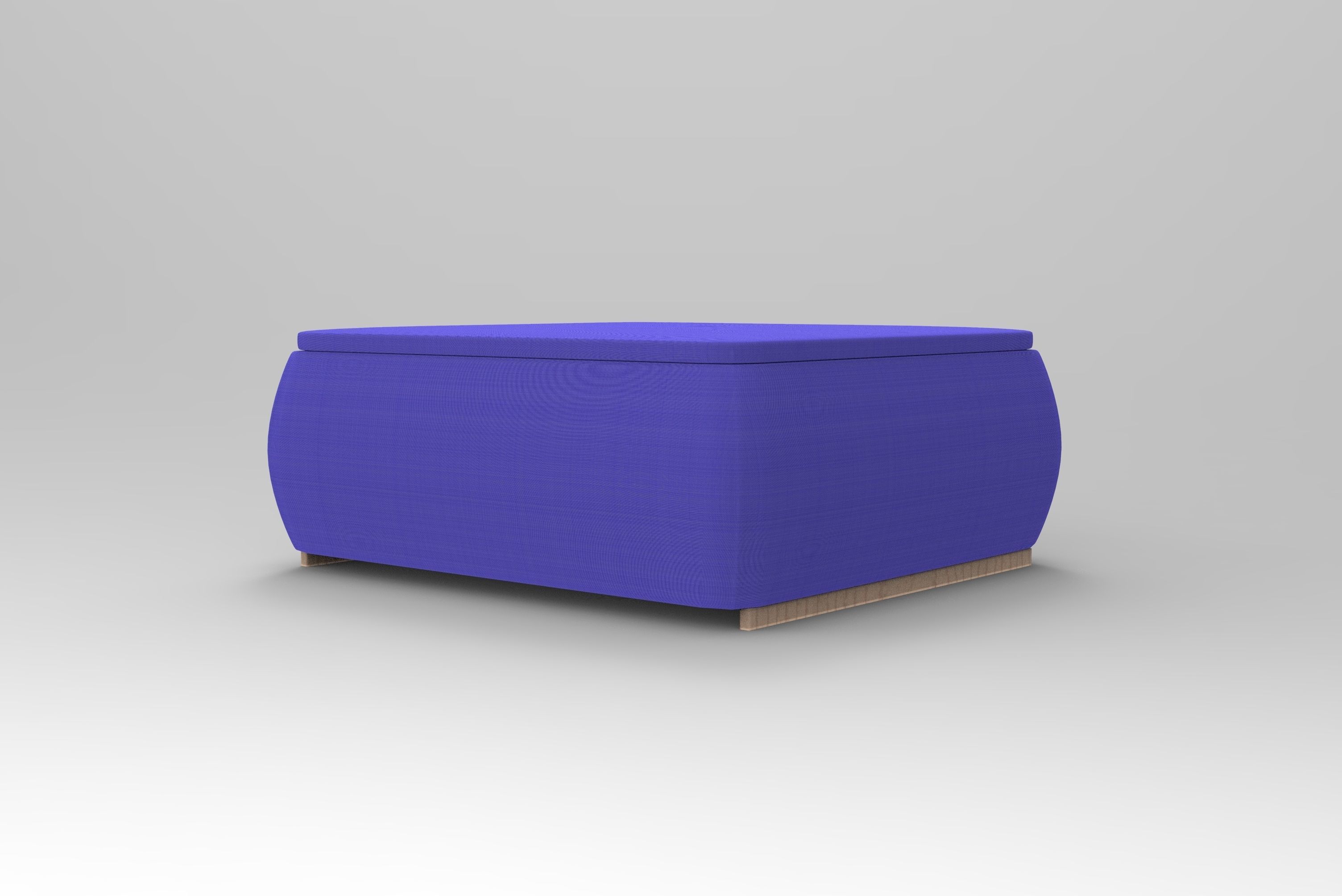 Lan Small Module Pouf Low-poly 3D model_1