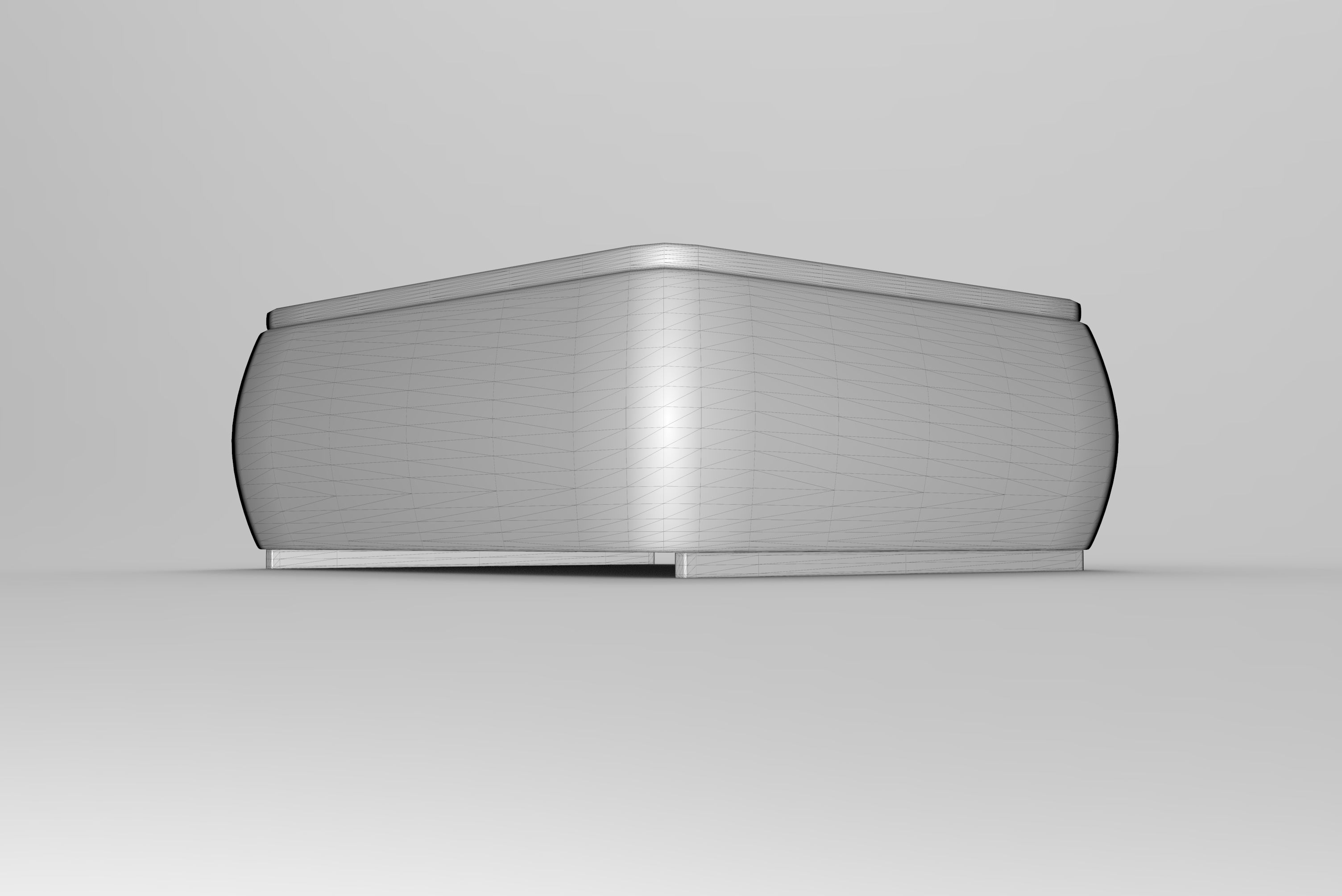 Lan Small Module Pouf Low-poly 3D model_6