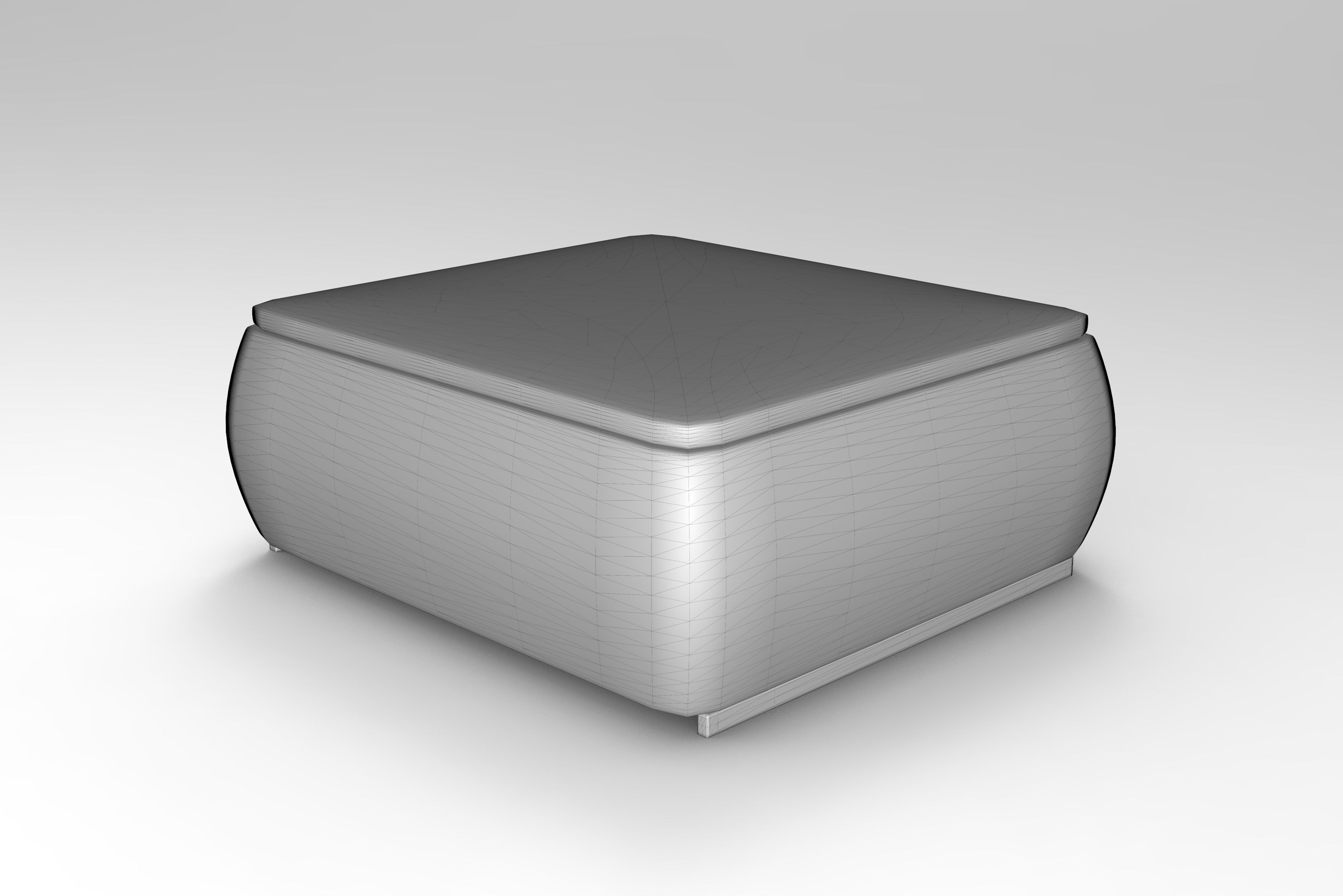 Lan Small Module Pouf Low-poly 3D model_5