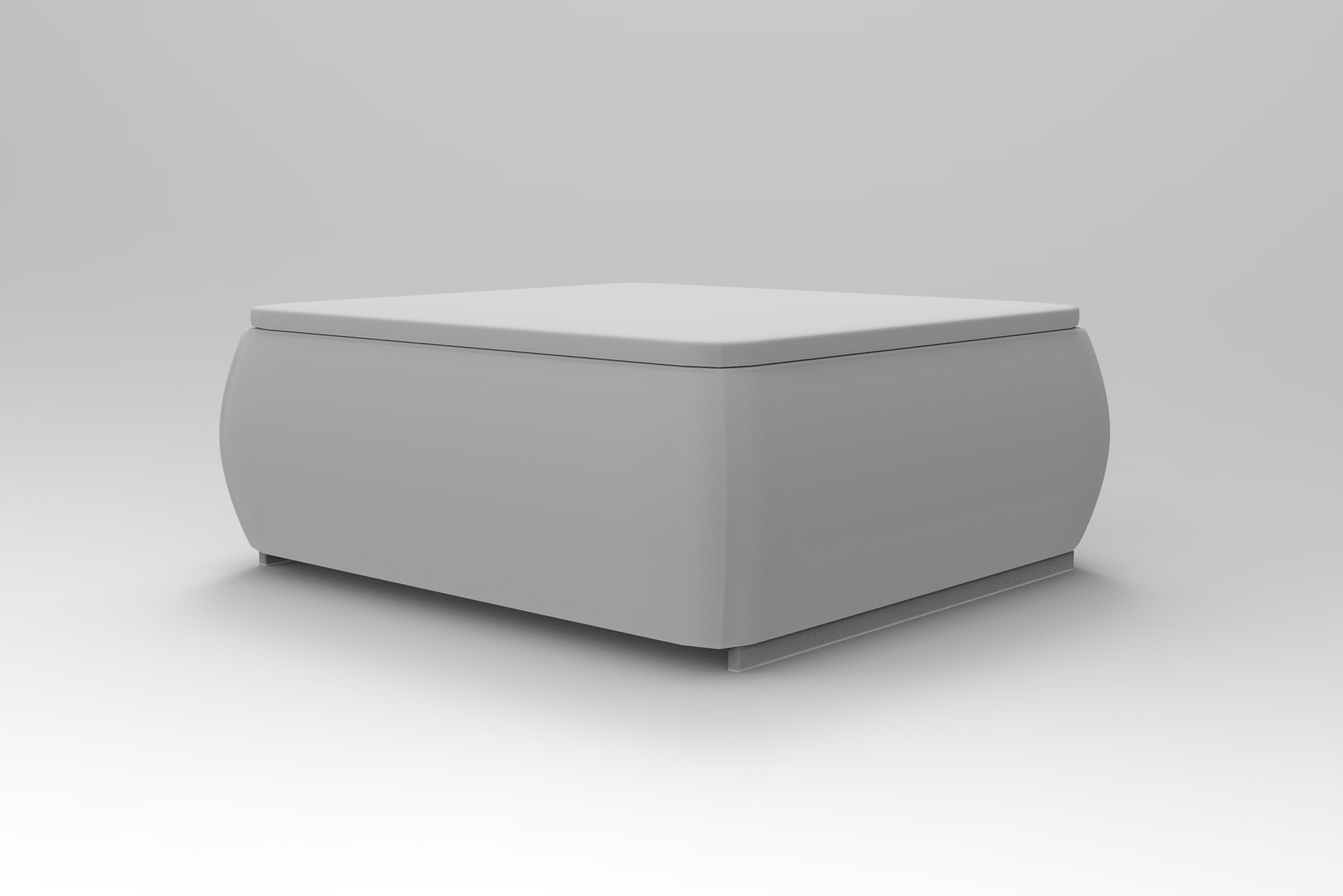 Lan Small Module Pouf Low-poly 3D model_7