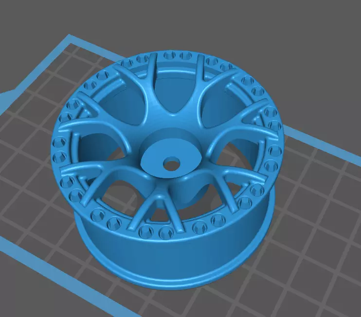 one tenth scale BBS style rc drift wheel 6mm offset 3D print model