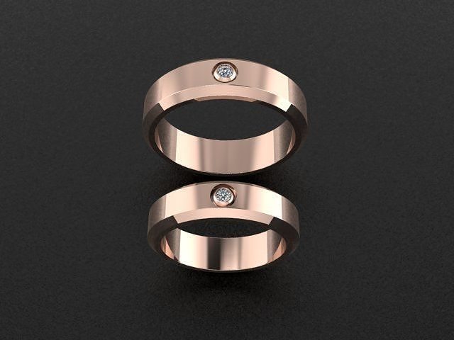 Wedding band-rings 3D print or cnc model 3D print model