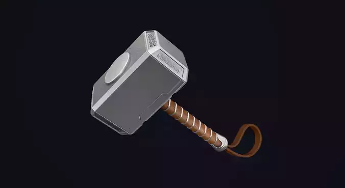 Thor Hammer - Mjolnir Low-poly 3D model