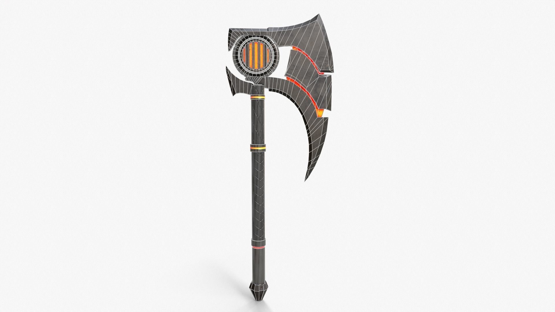 Sci-Fi Axe V3 Low-poly 3D model_4