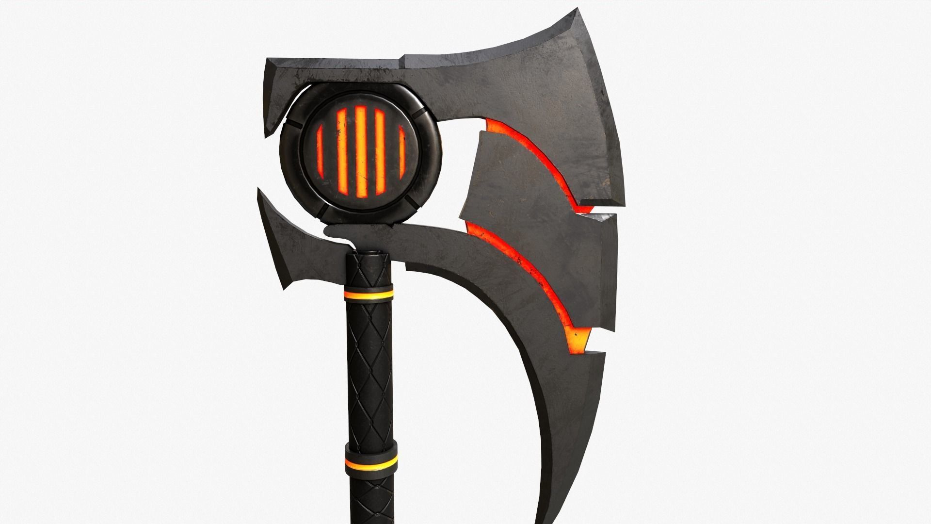 Sci-Fi Axe V3 Low-poly 3D model_5