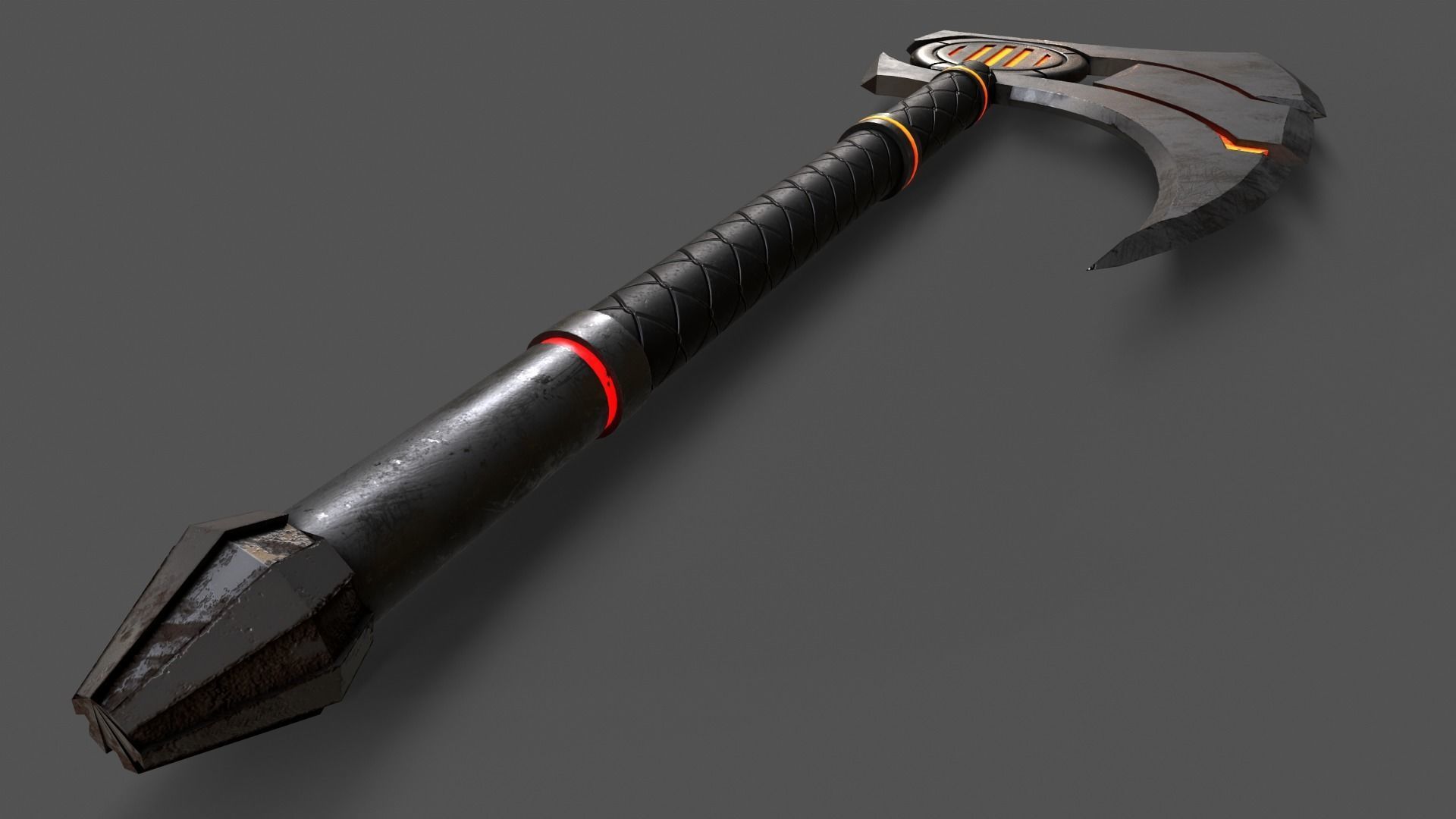 Sci-Fi Axe V3 Low-poly 3D model_6