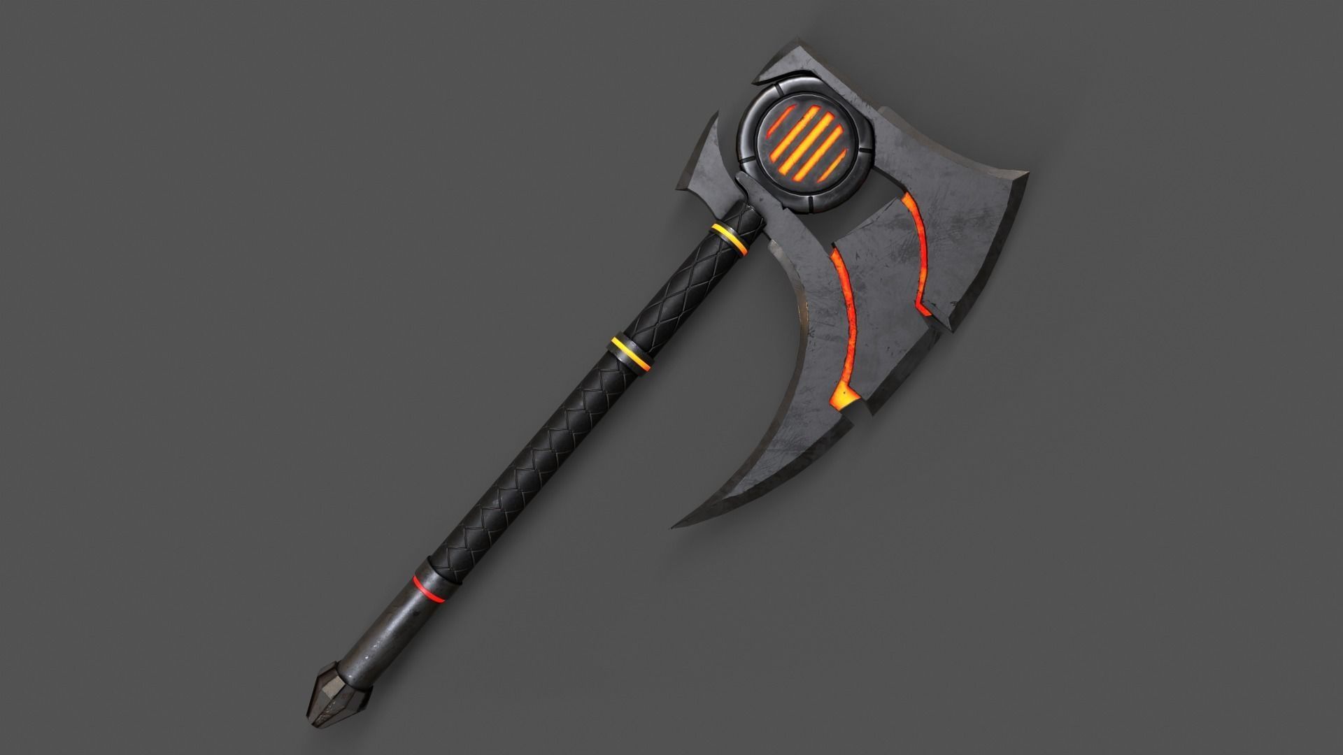 Sci-Fi Axe V3 Low-poly 3D model_16
