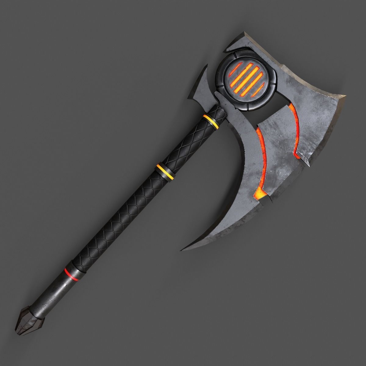 Sci-Fi Axe V3 Low-poly 3D model_14