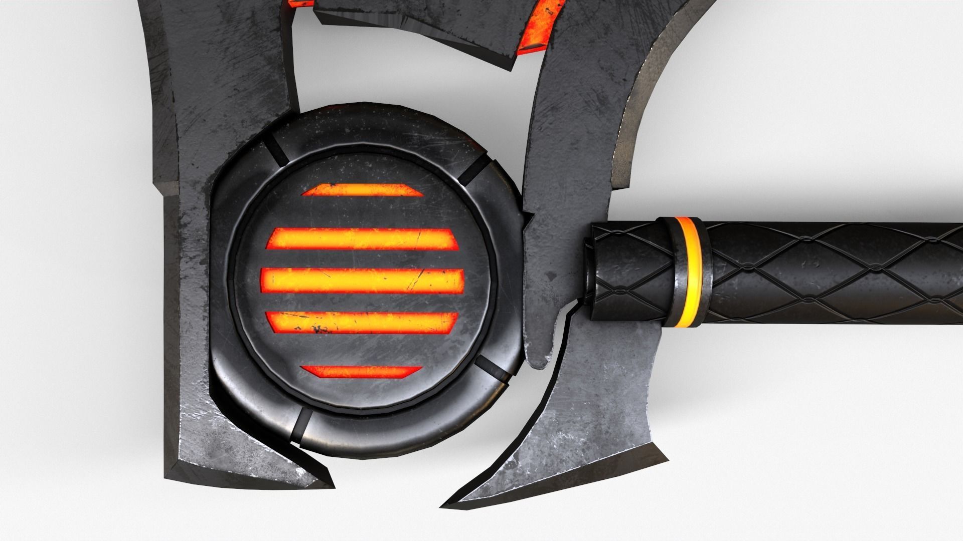 Sci-Fi Axe V3 Low-poly 3D model_19