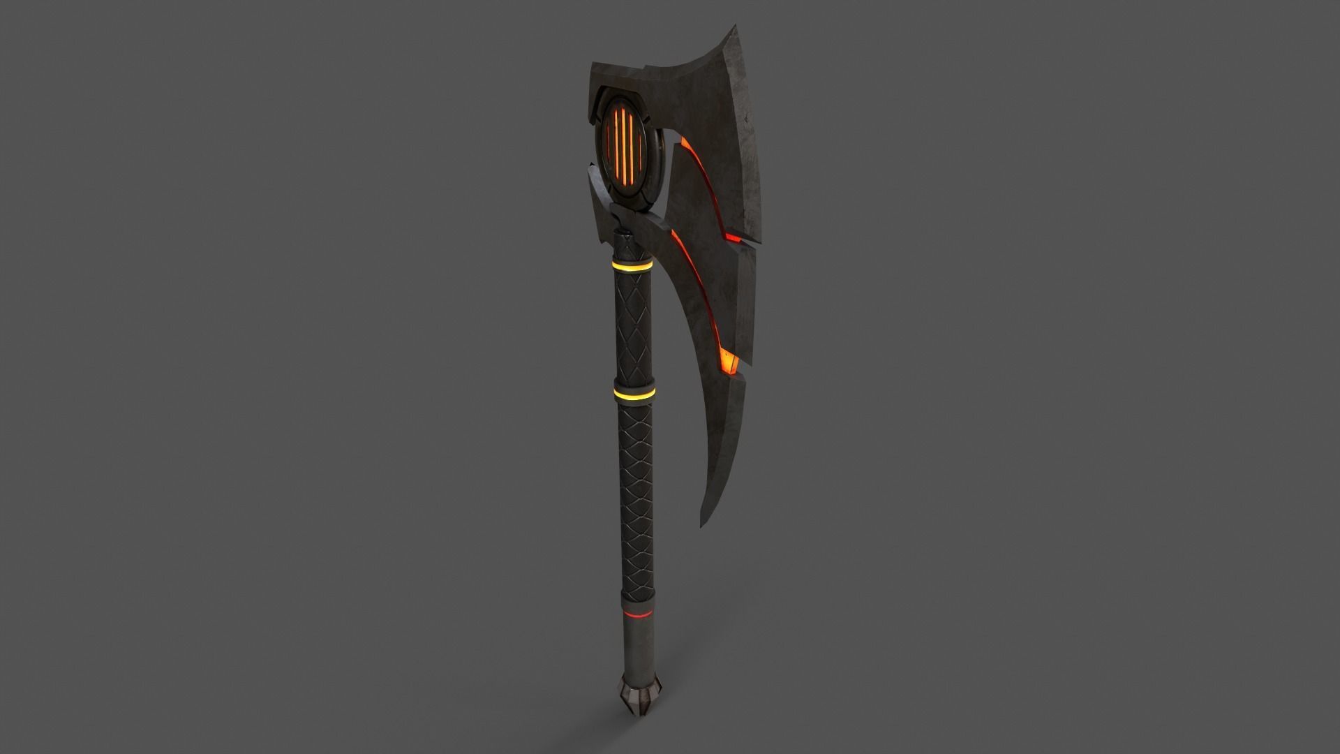 Sci-Fi Axe V3 Low-poly 3D model_7
