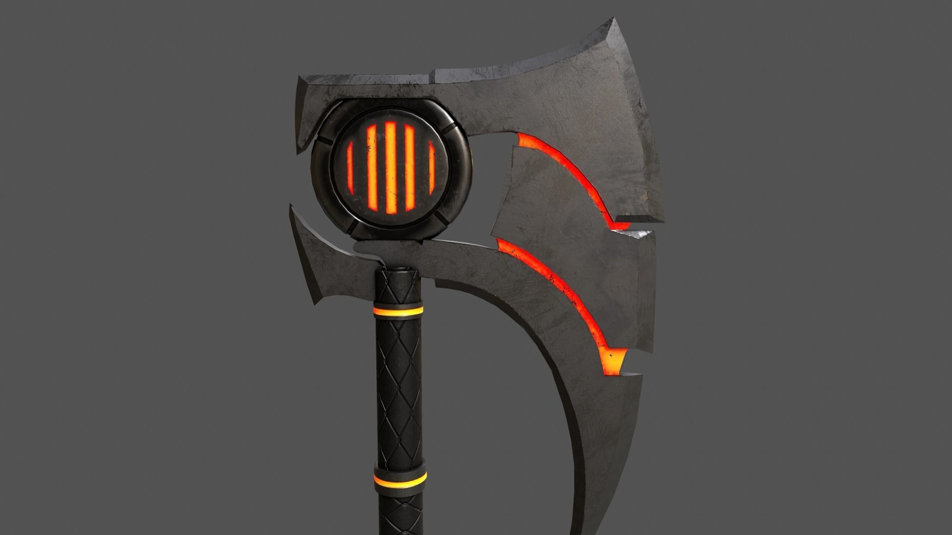Sci-Fi Axe V3 Low-poly 3D model_13