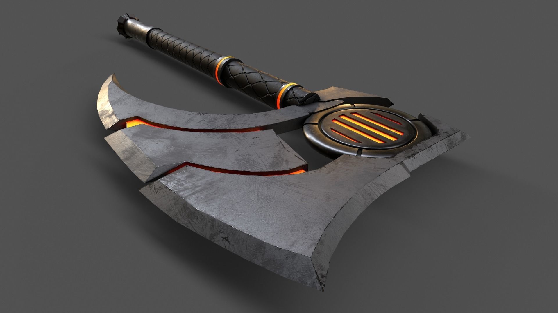 Sci-Fi Axe V3 Low-poly 3D model_2