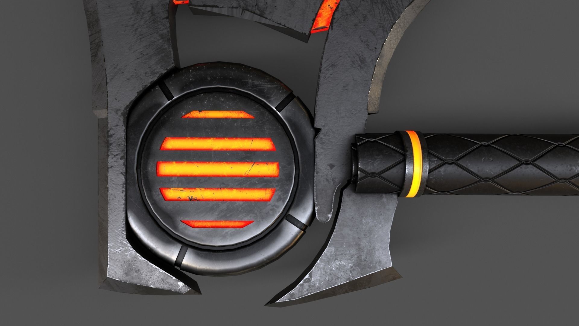 Sci-Fi Axe V3 Low-poly 3D model_18