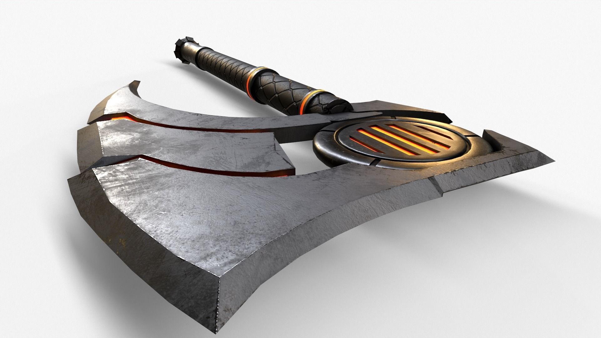 Sci-Fi Axe V3 Low-poly 3D model_21