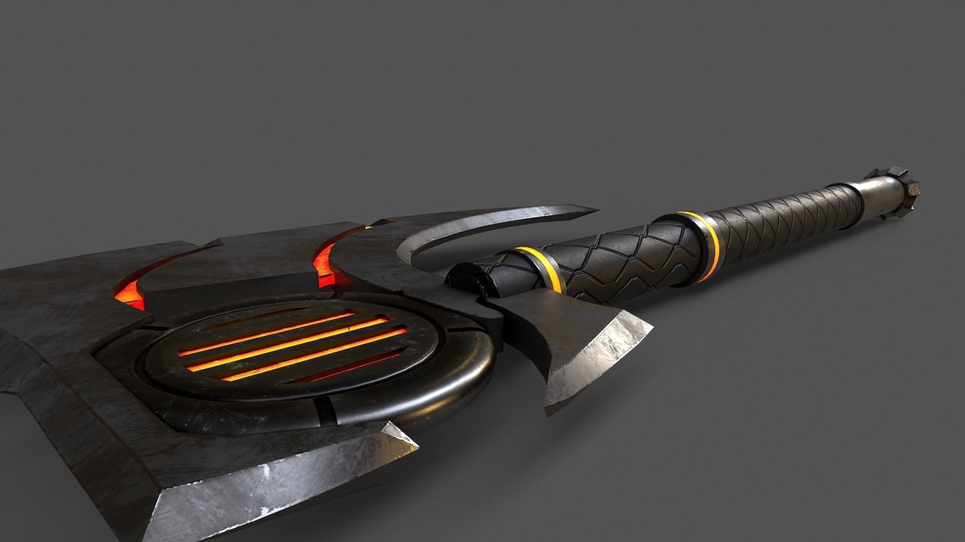 Sci-Fi Axe V3 Low-poly 3D model_17