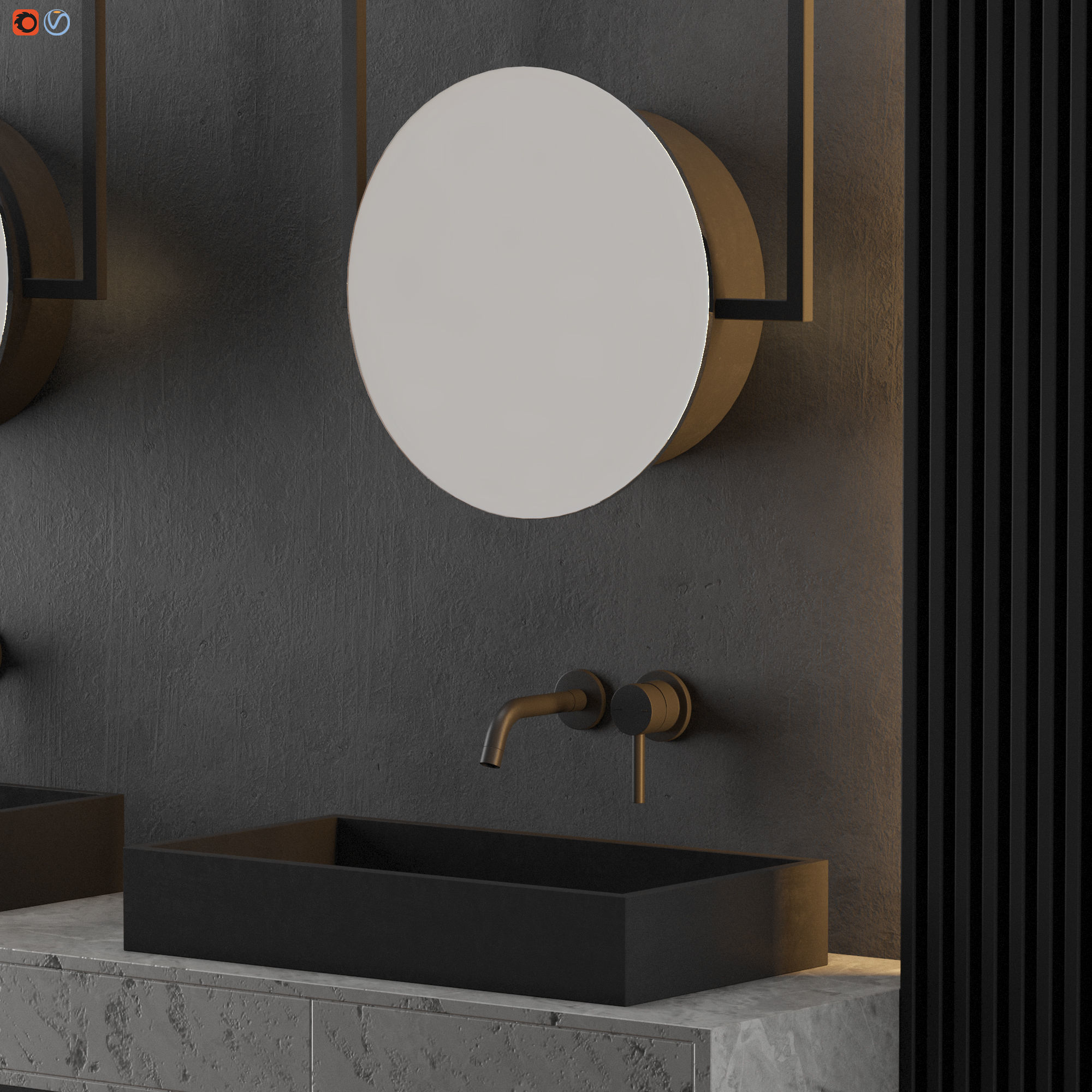 MODERN - Gray Bathroom-14 3D model_3