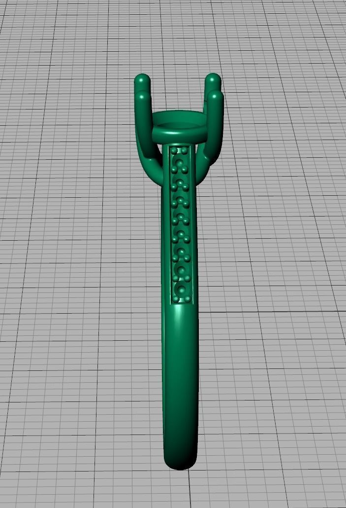 Solitaire Engagement Ring  Round DIAMOND 5mm 3dprint model 3D print model_17