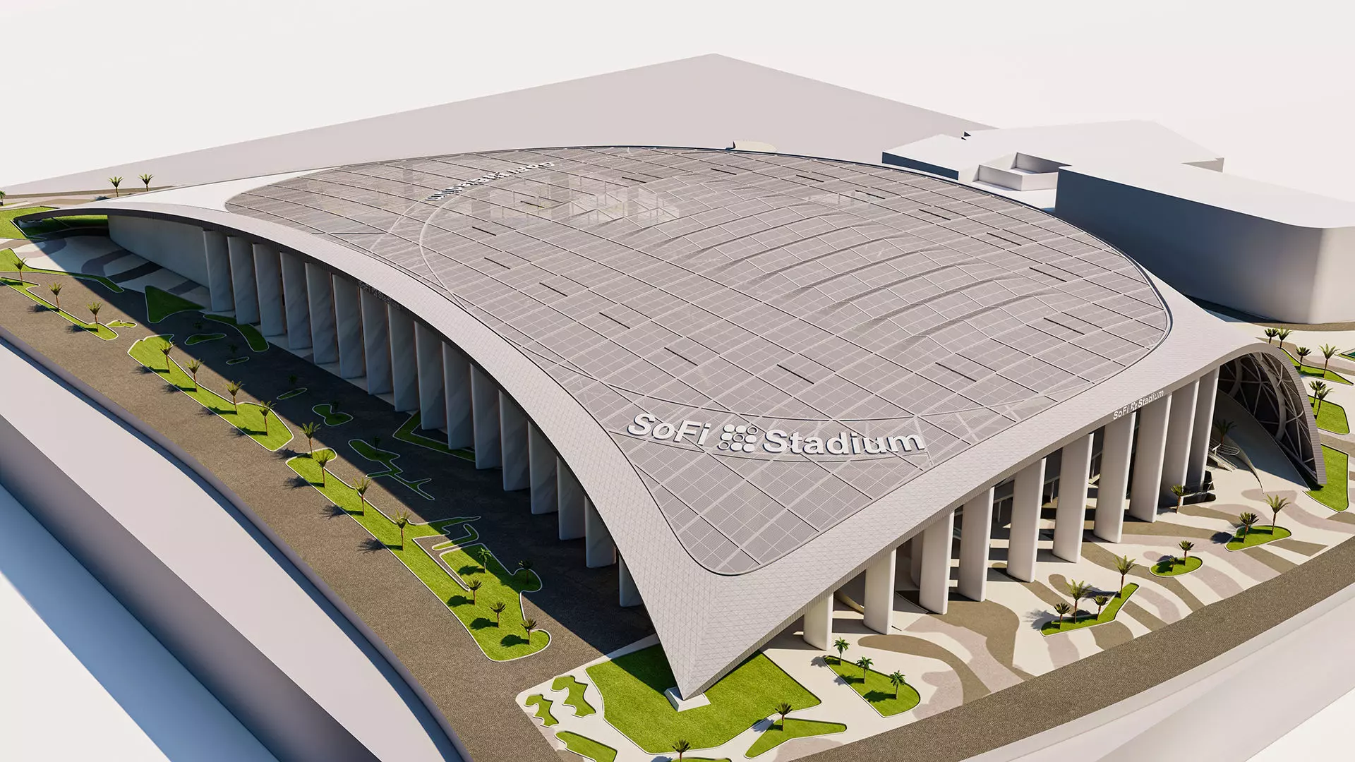 SoFi Stadium California USA Low-poly 3D model