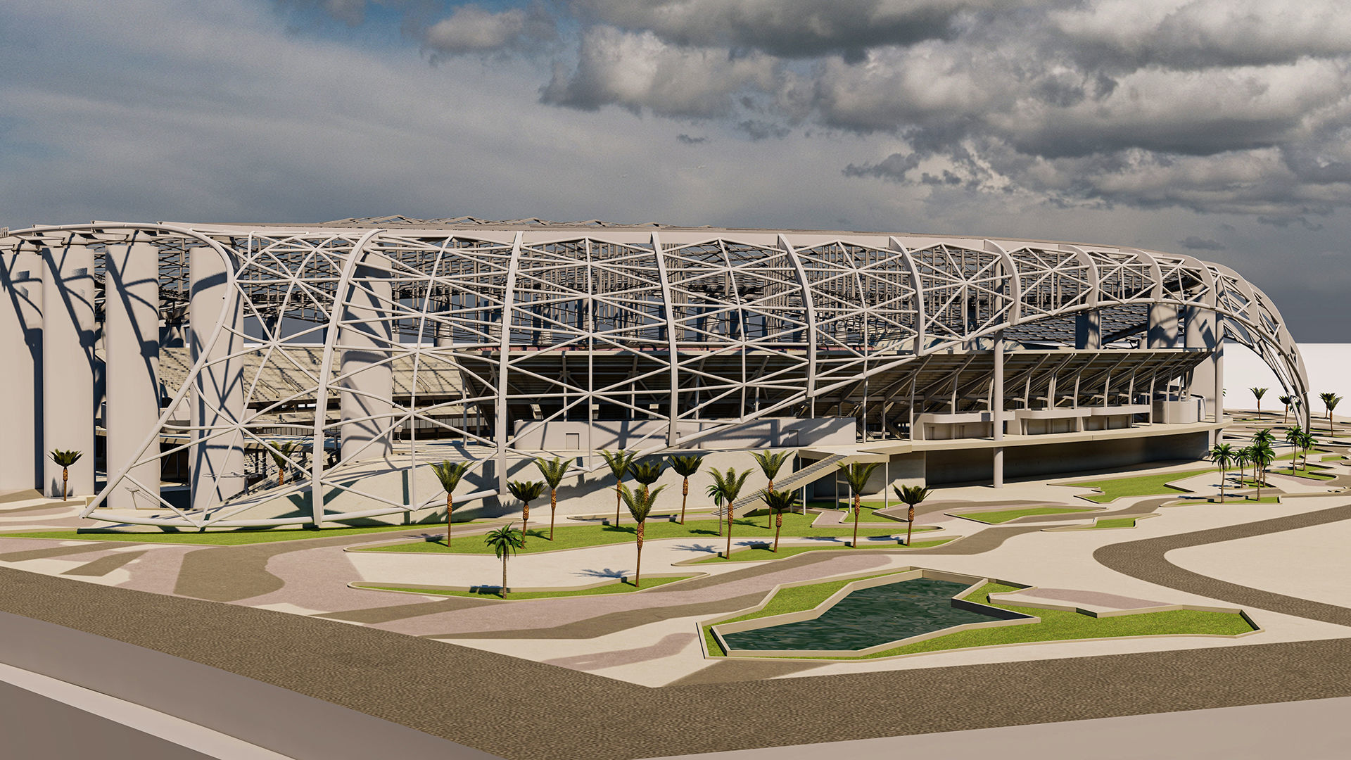 3D model SoFi Stadium California USA VR / AR / lowpoly CGTrader