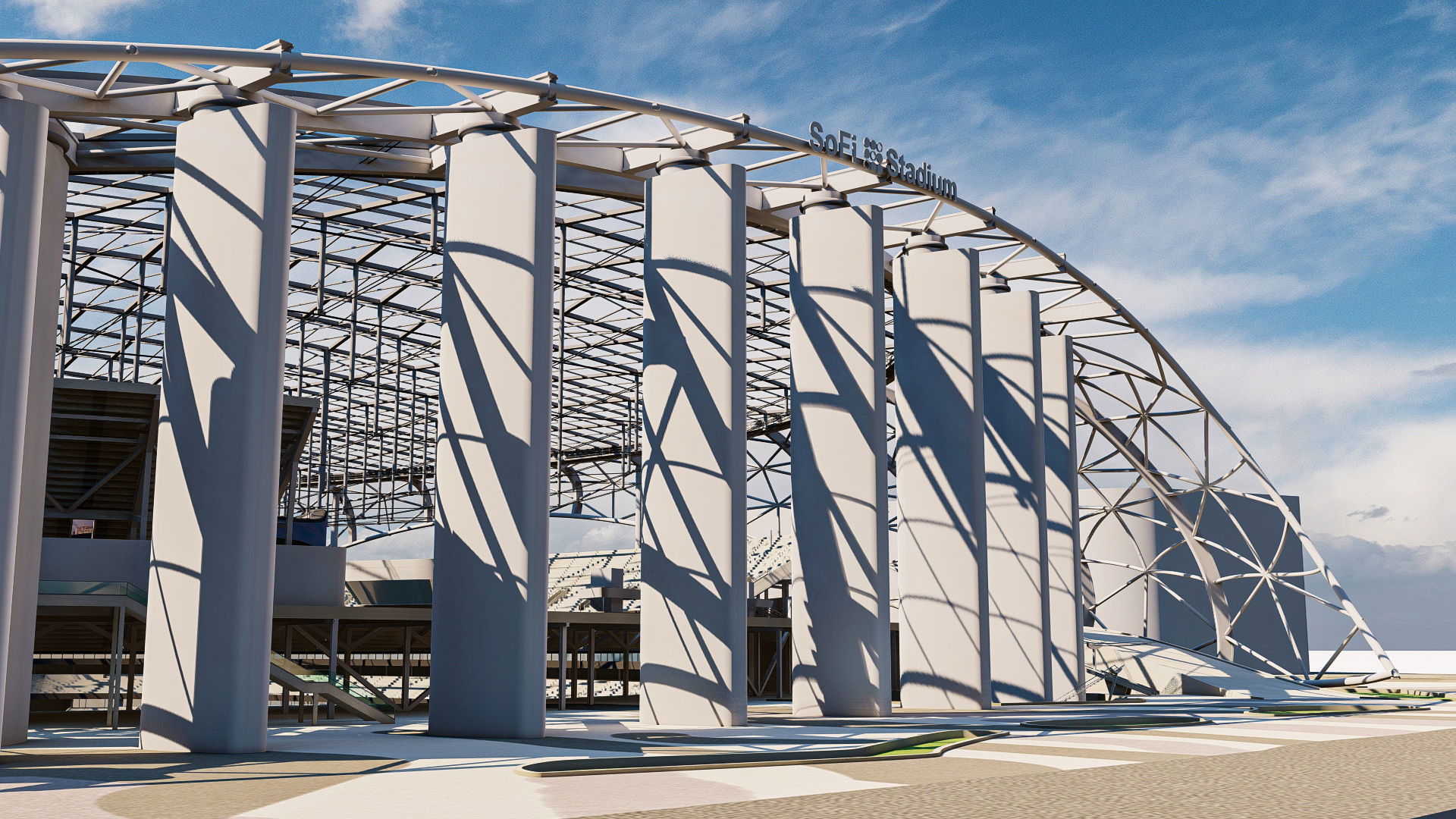 3D model SoFi Stadium California USA VR / AR / lowpoly CGTrader