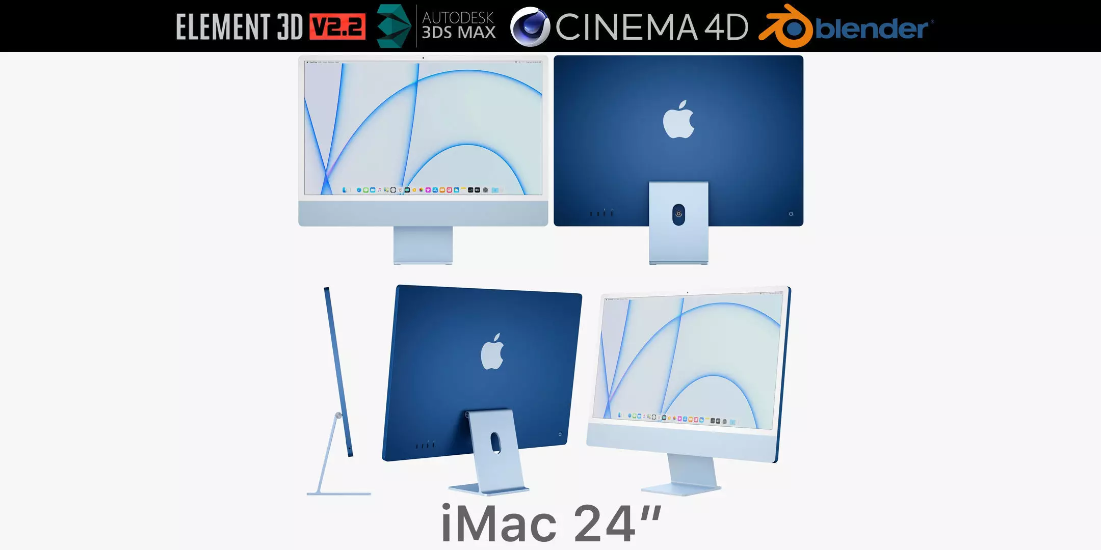 Apple iMac 24 - 2021 3D model_0