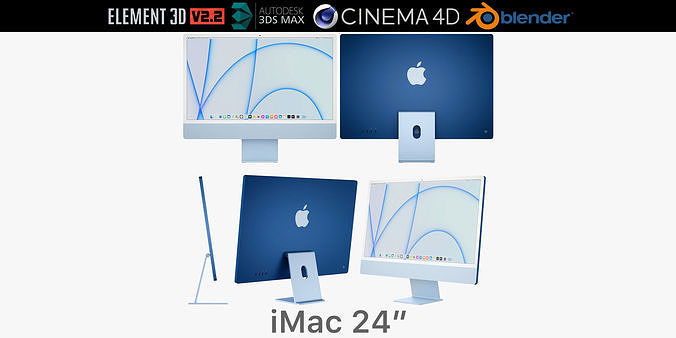 Apple iMac 24 - 2021 3D model