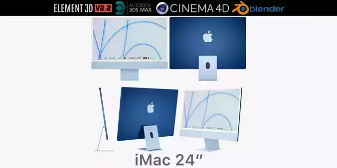 Apple iMac 24 - 2021 3D model