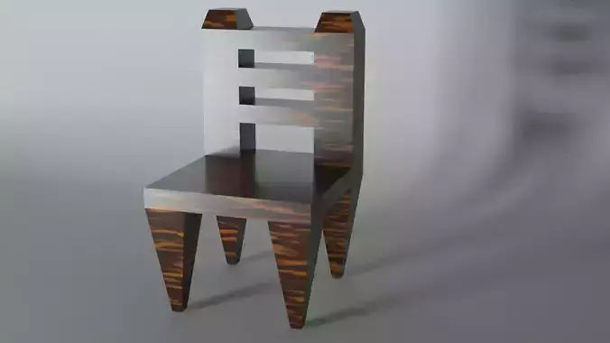 LOW POLY CHAIR wooden