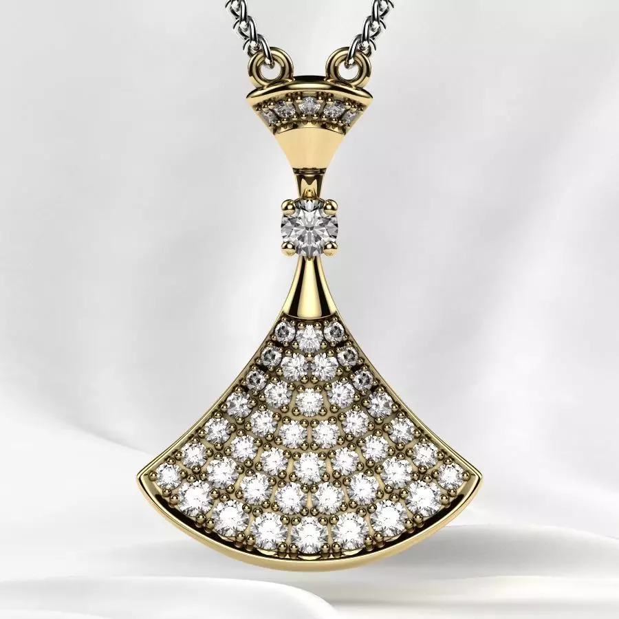 Luxury Gold Pendant 3D print model