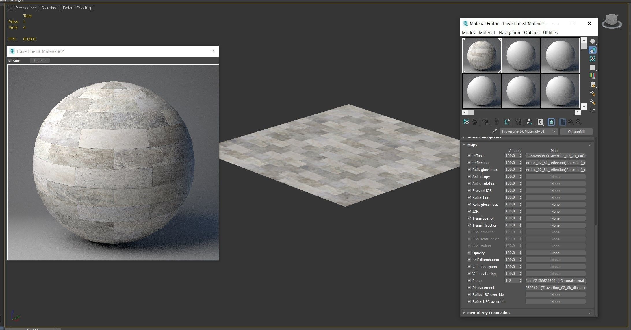 Tile Travertine 3D model_7