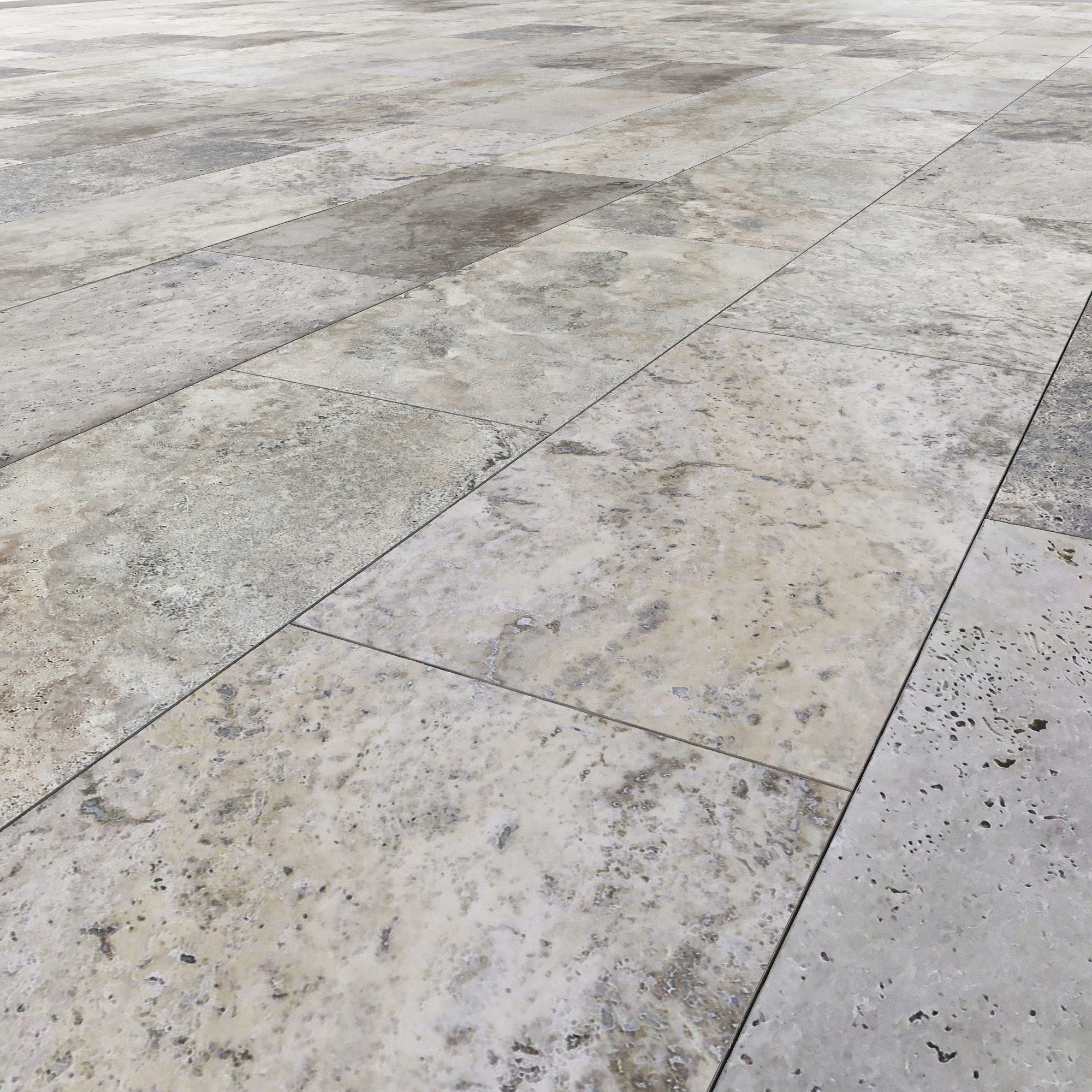 Tile Travertine 3D model_2