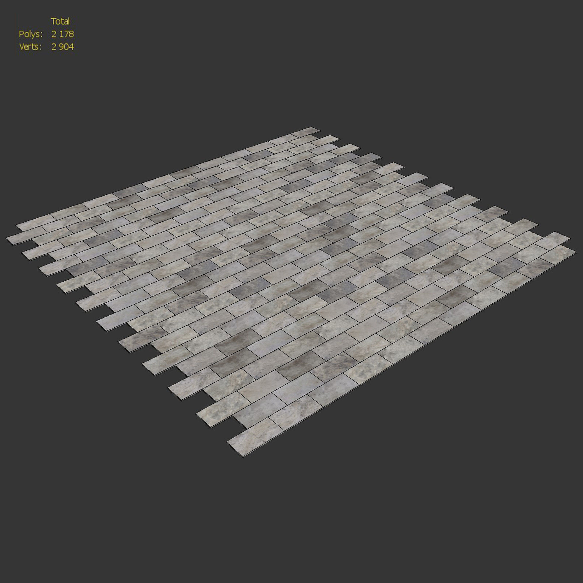 Tile Travertine 3D model_3