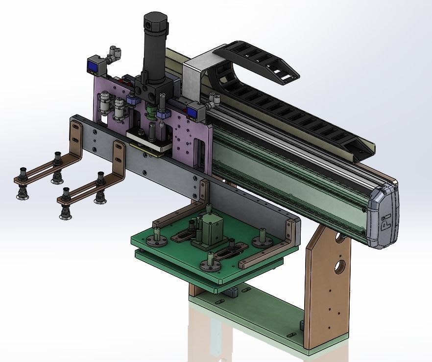 Soft pack lithium battery labeling machine 3D model_10