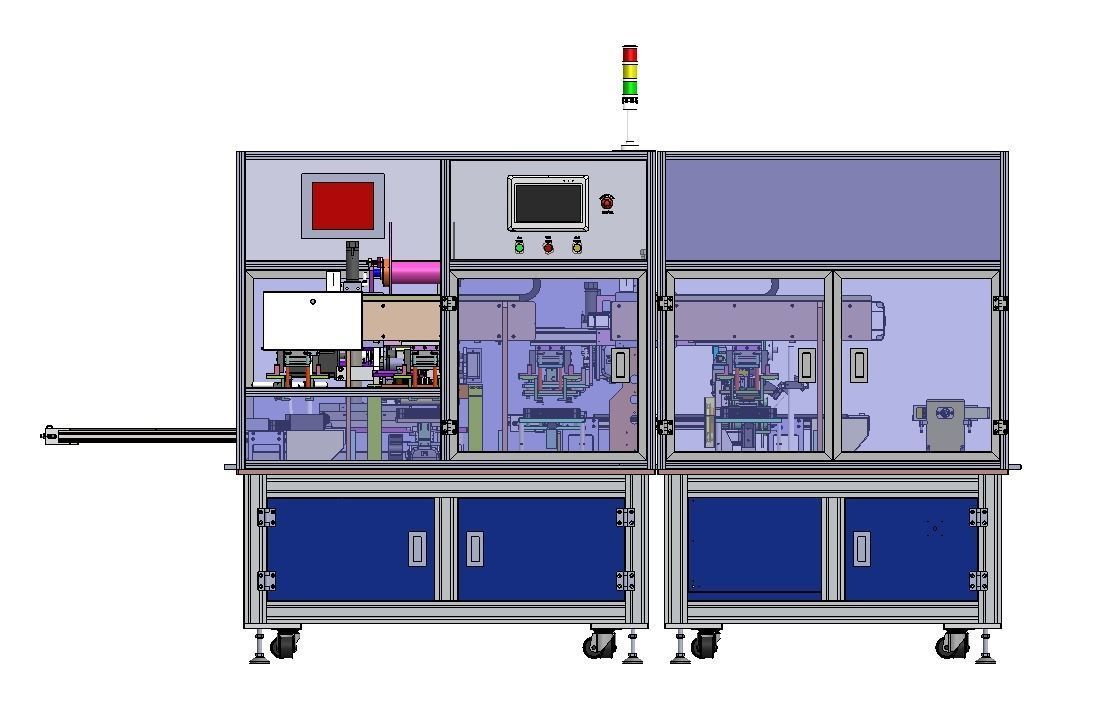 Soft pack lithium battery labeling machine 3D model_1
