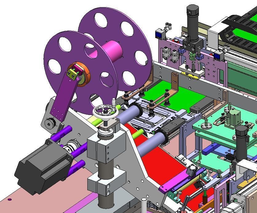 Soft pack lithium battery labeling machine 3D model_17