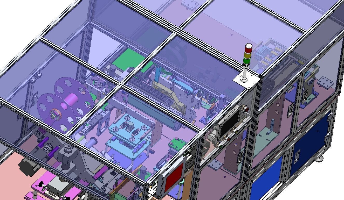 Soft pack lithium battery labeling machine 3D model_4