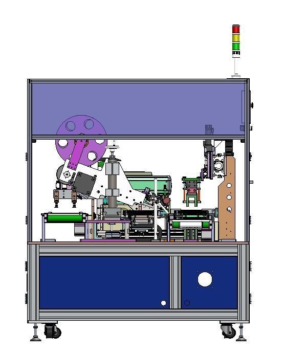 Soft pack lithium battery labeling machine 3D model_2