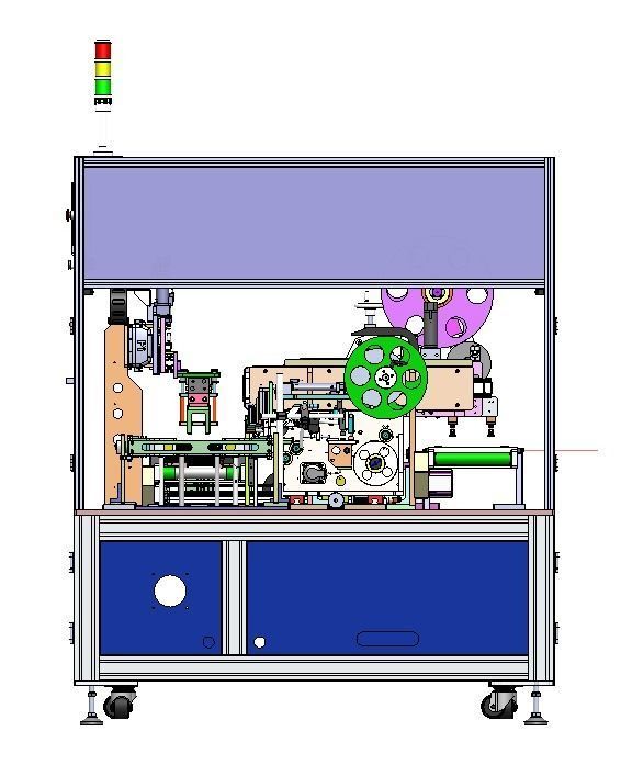 Soft pack lithium battery labeling machine 3D model_3