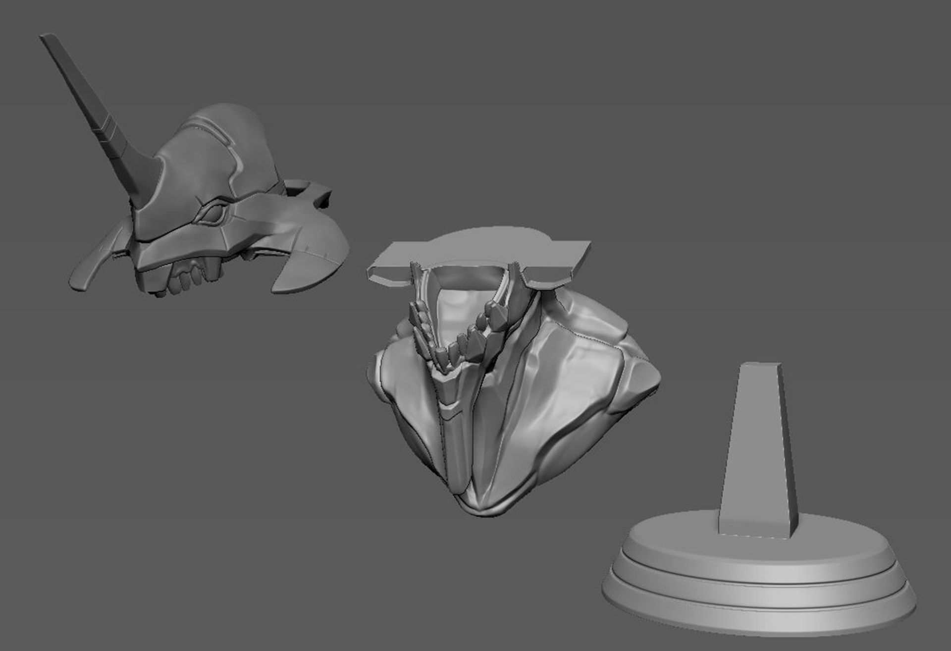 Evangelion EVA01 Bust  3D print model_4