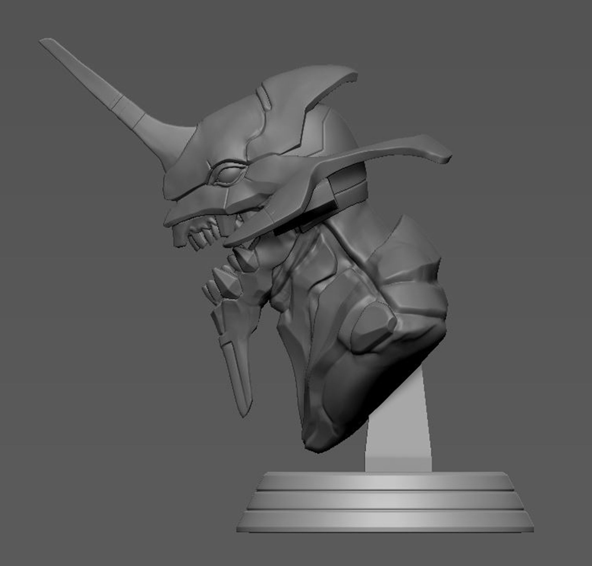 Evangelion EVA01 Bust  3D print model_1