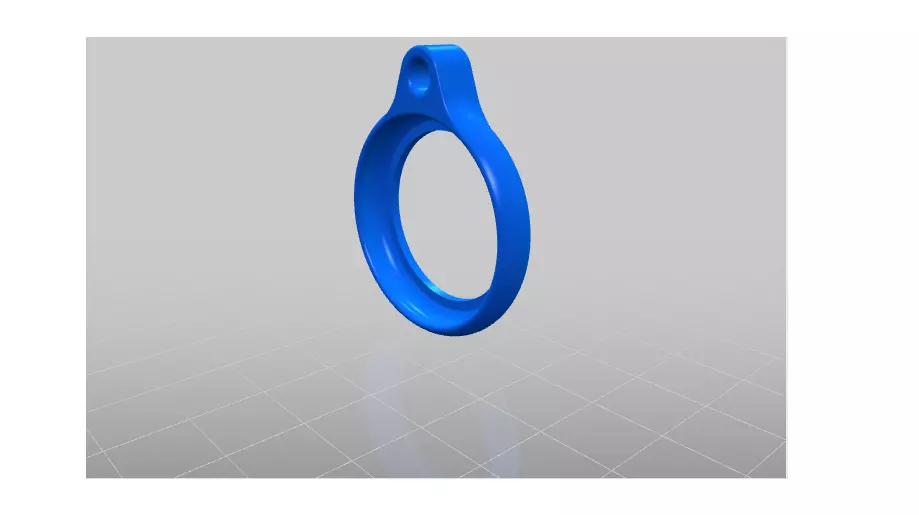 Apple Airtag keyring mount and enclosure 3D print model_0