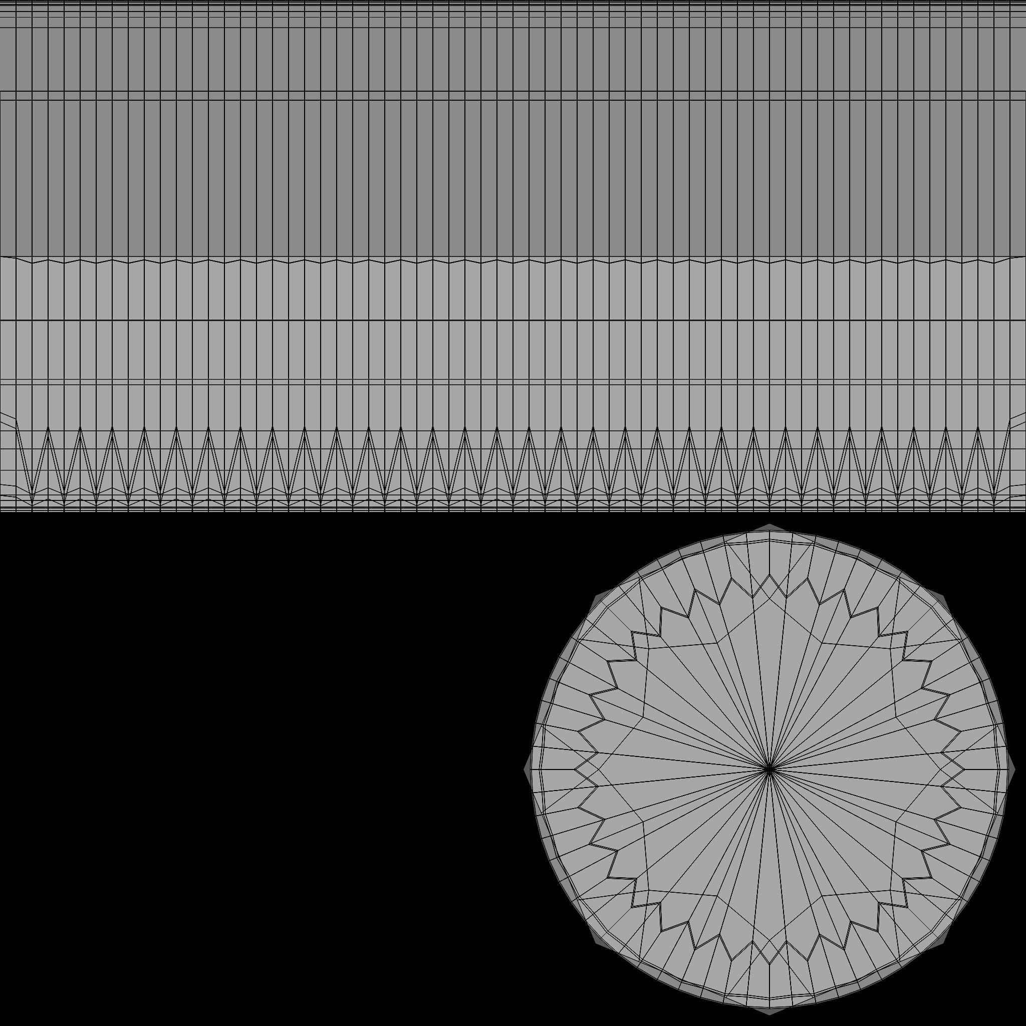 Backet plastic bucket and bucket Low-poly 3D model_8