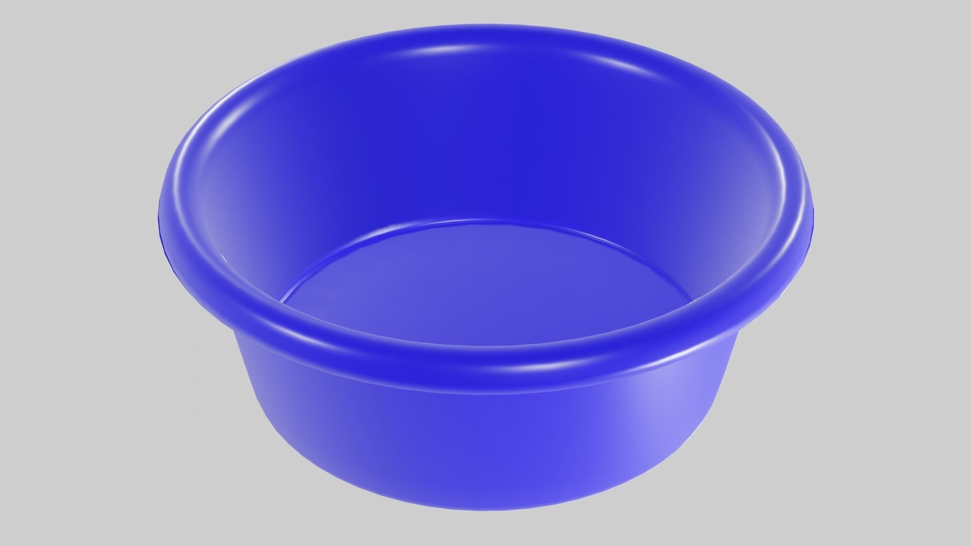 Backet plastic bucket and bucket Low-poly 3D model_3