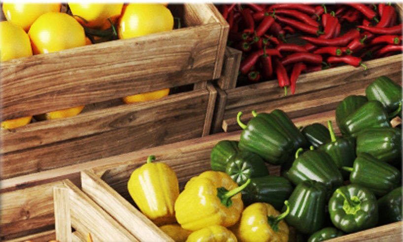 Market showcase with vegetables 3D model_3