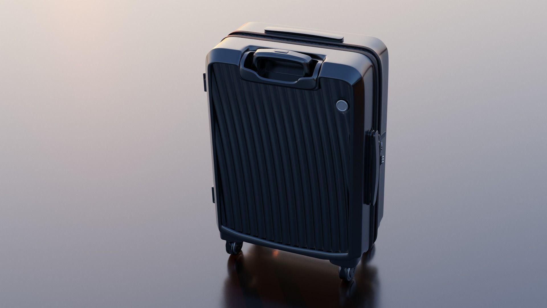 suitcase on wheels 3D model_4