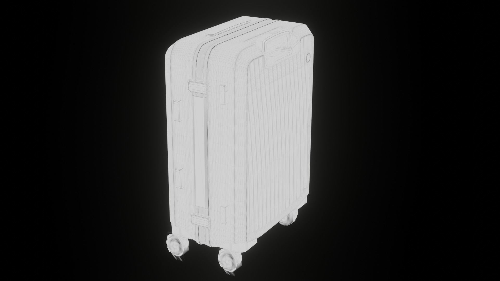 suitcase on wheels 3D model_1