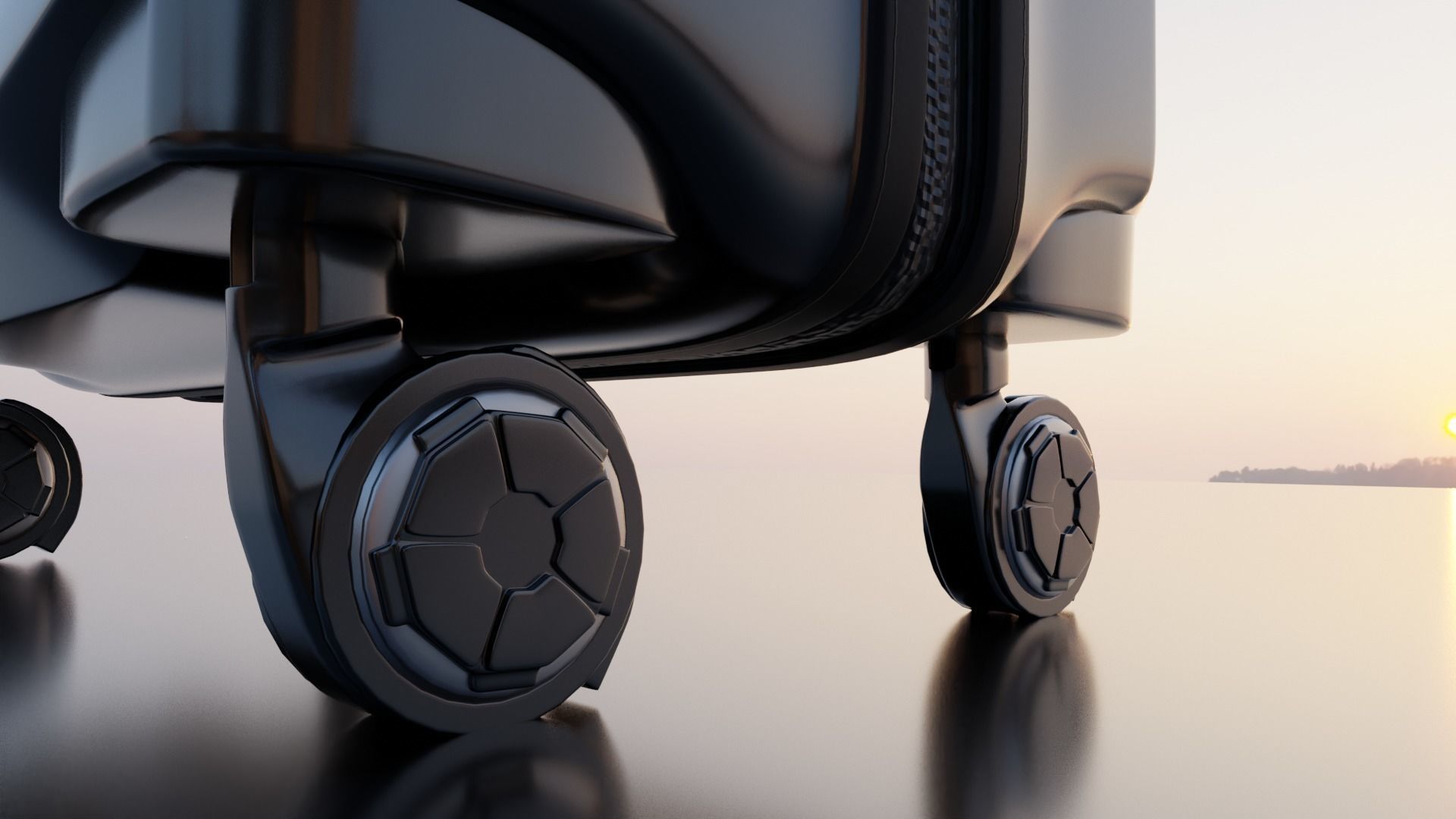 suitcase on wheels 3D model_5