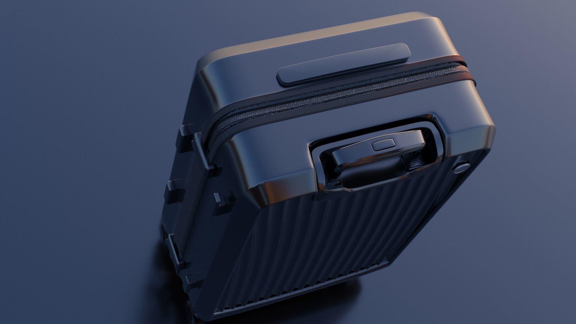 suitcase on wheels 3D model_6